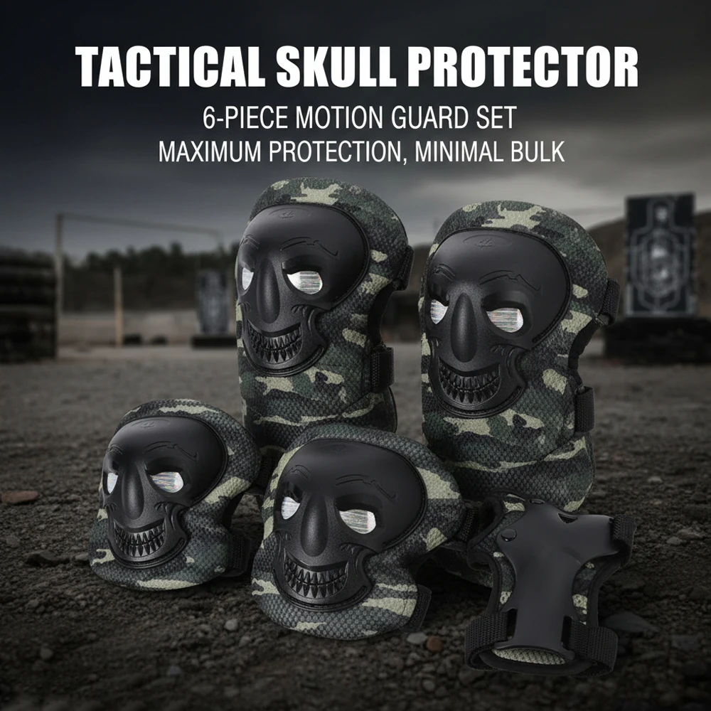 Knee Guard Hard - 6Pcs/Set Skateboard Elbow & Knee Pads