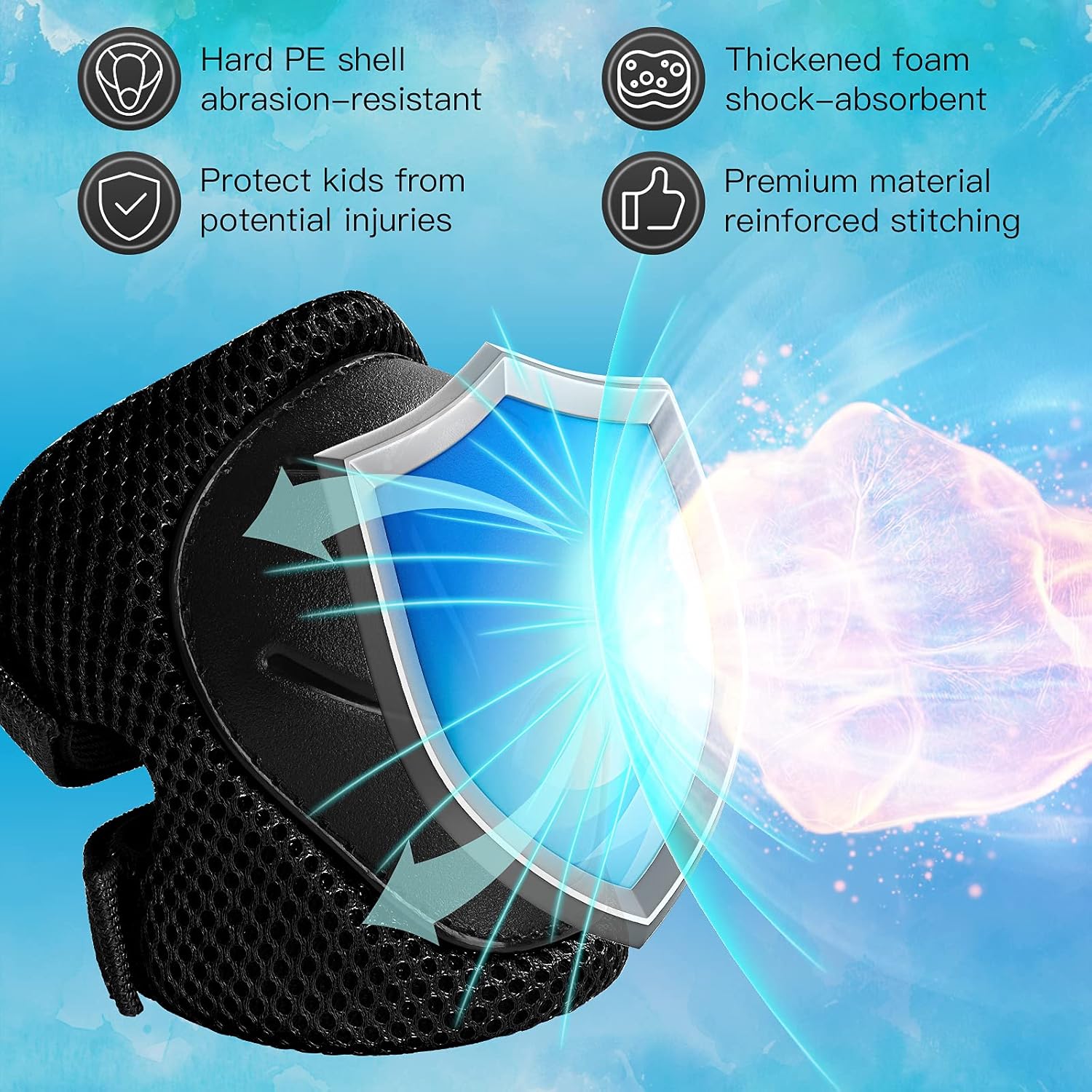 6PCS Kids Protective Gear Set  - Knee Guard Hard recension och pris