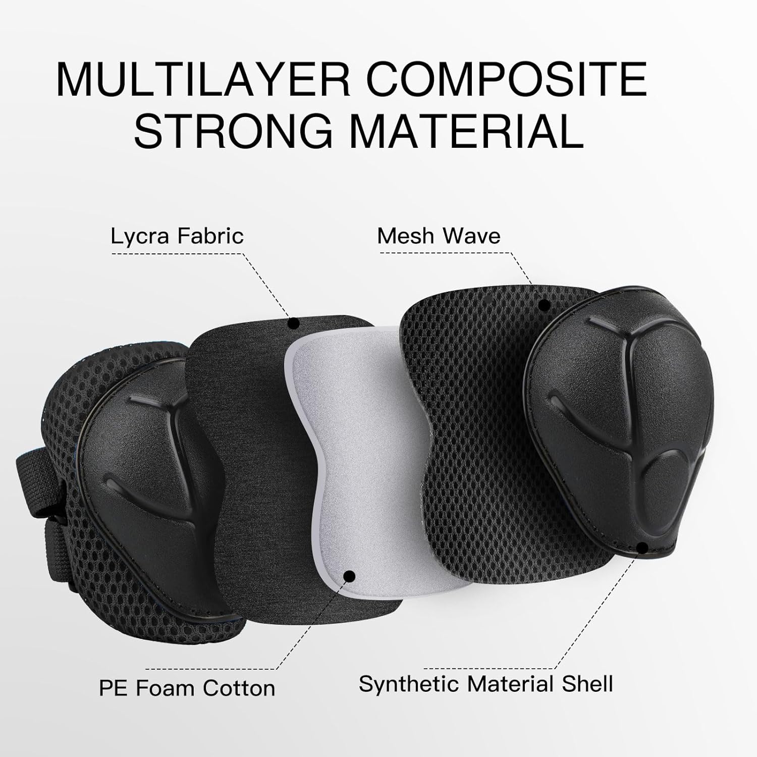 6PCS Kids Protective Gear Set  - Knee Guard Hard recension och pris