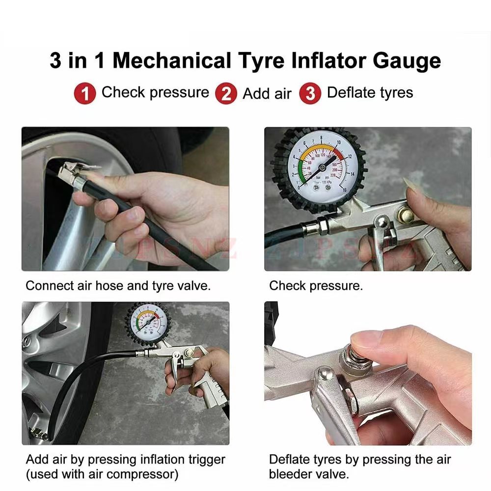 220 PSI Tire Inflator Gauge wi - Tyre Pressure Gauge recension och pris